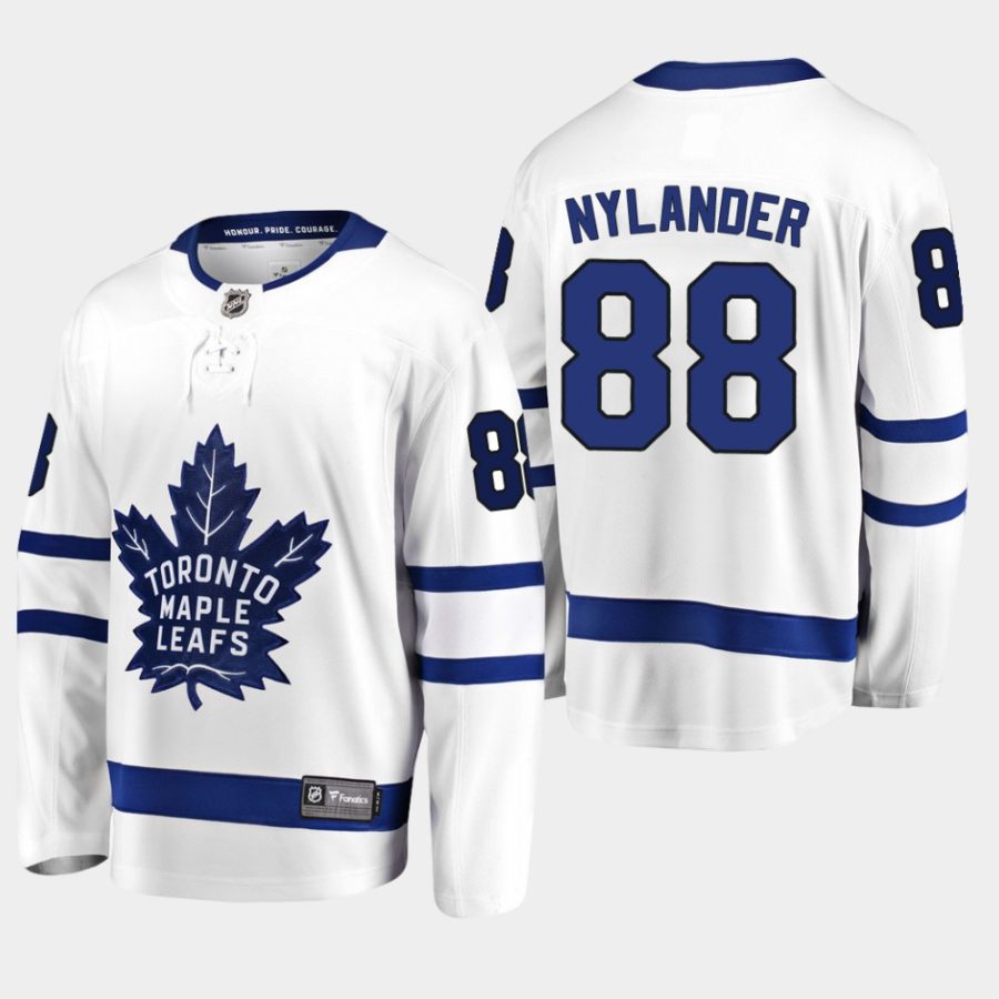 mens william nylander maple leafs white away breakaway player jersey