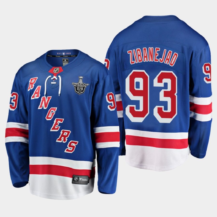 mika zibanejad rangers royal 2020 stanley cup playoffs home jersey