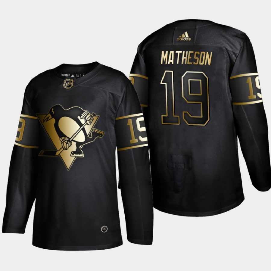 mike matheson penguins black golden edition authentic player jersey