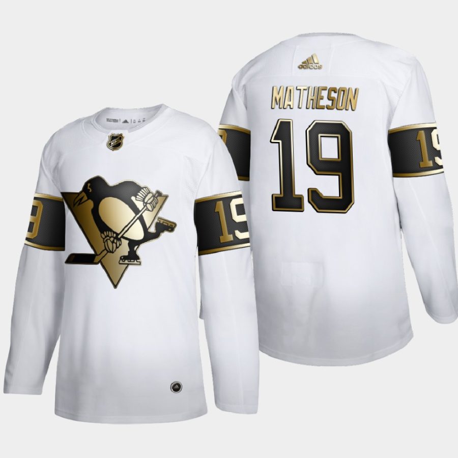 mike matheson penguins white golden edition authentic player jersey