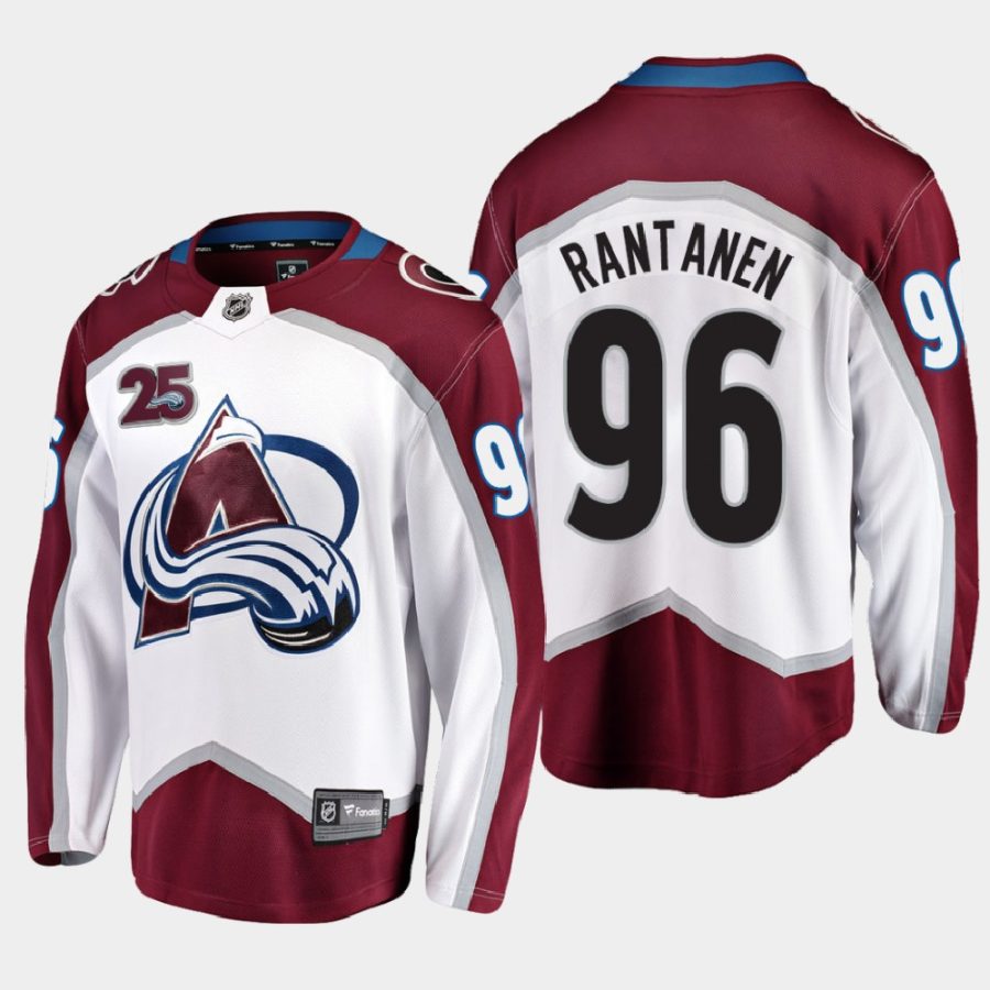 mikko rantanen avalanche white 2019 25th anniversary away jersey