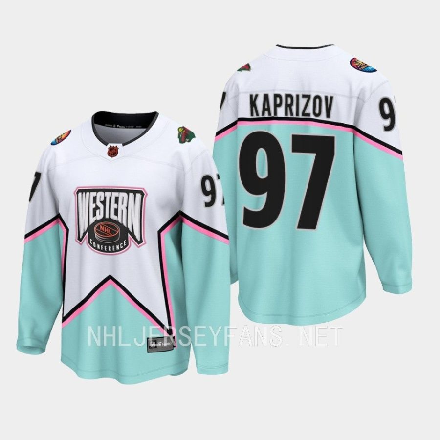 minnesota wild kirill kaprizov 2023 nhl all star western conference jersey white