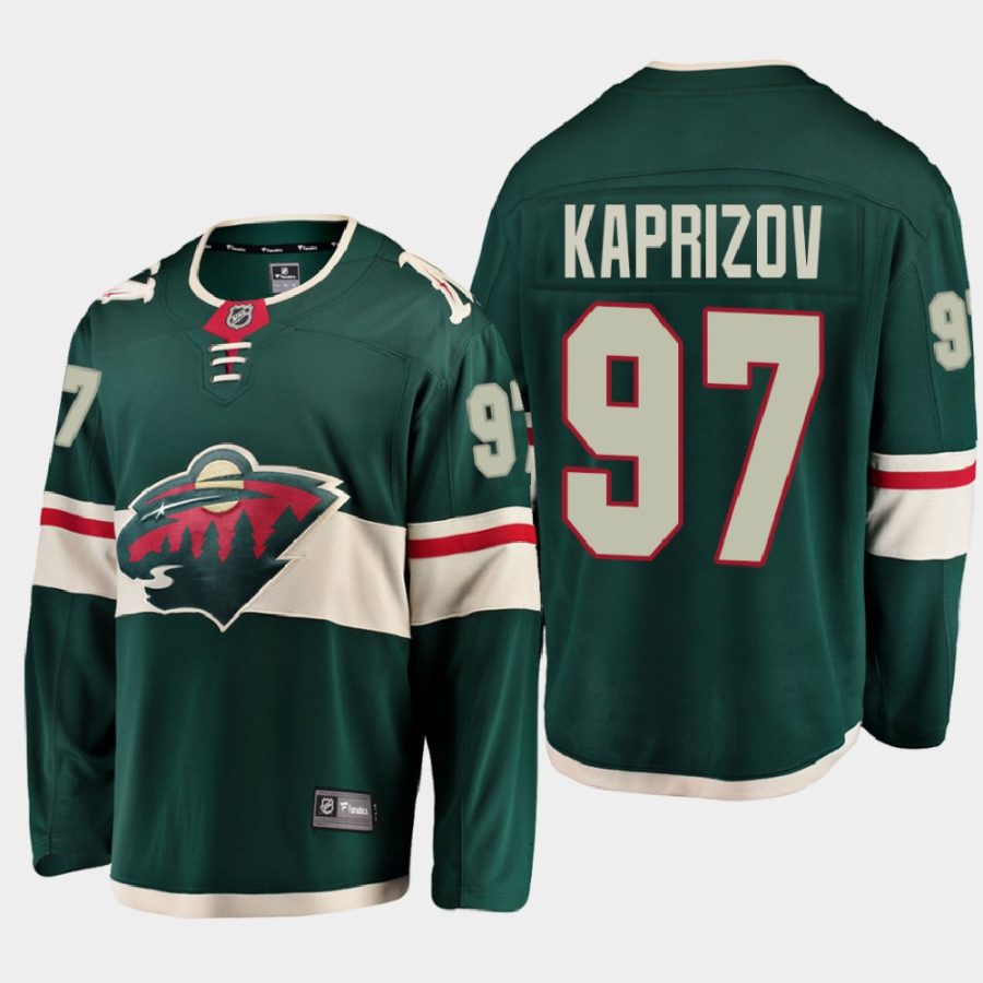 minnesota wild kirill kaprizov home breakaway player fanatics jersey green