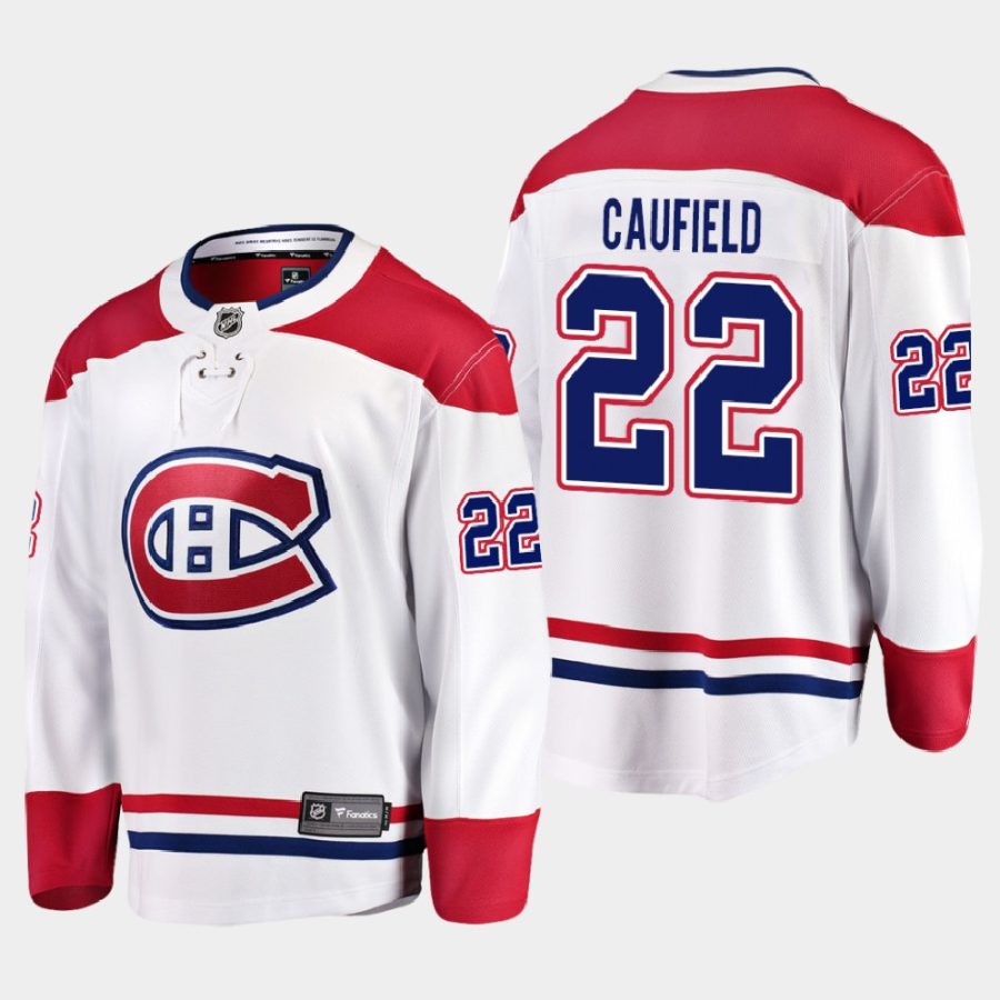 montreal canadiens cole caufield away 2021 jersey white