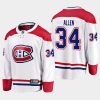 montreal canadiens jake allen away 2020 21 breakaway player jersey white