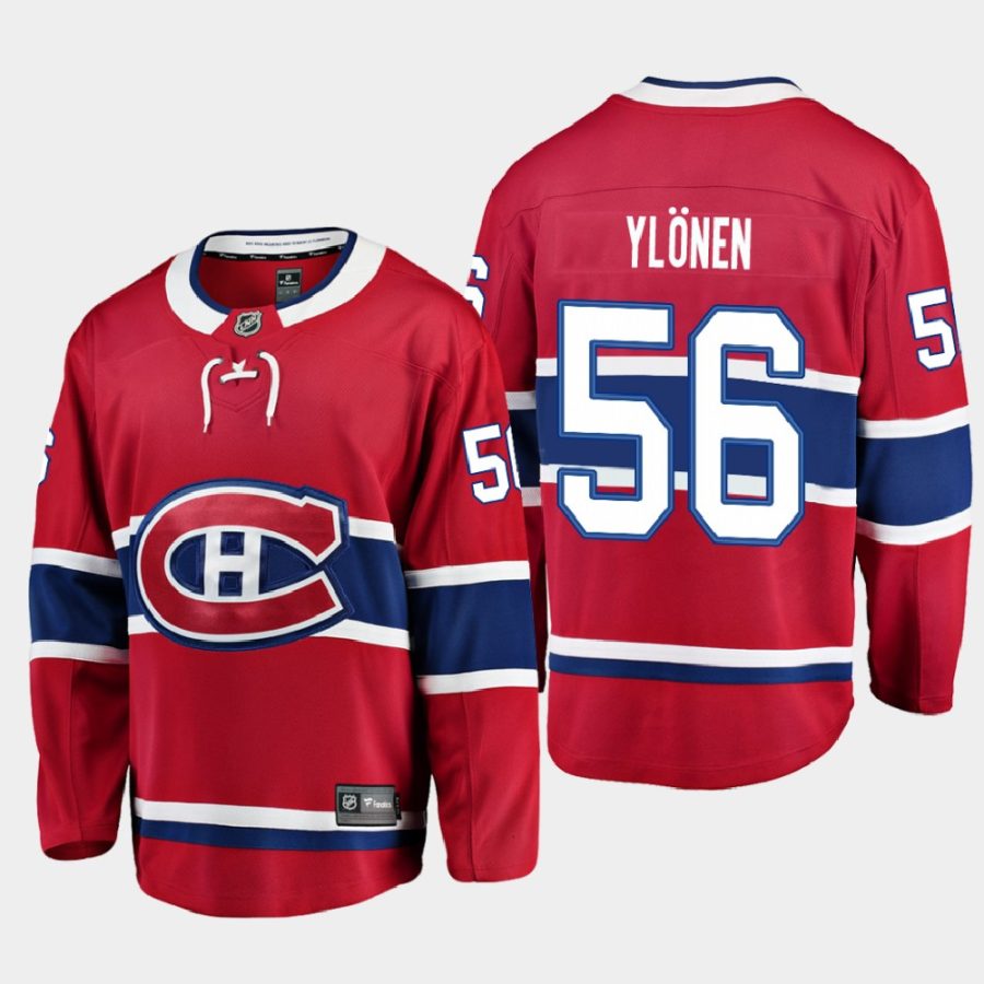 montreal canadiens jesse ylonen home 2021 jersey red