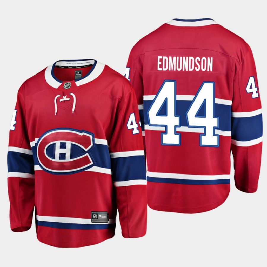 montreal canadiens joel edmundson home 2020 21 breakaway player jersey red