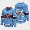 montreal canadiens jordan harris special edition 2.0 2022 breakaway player retro jersey blue