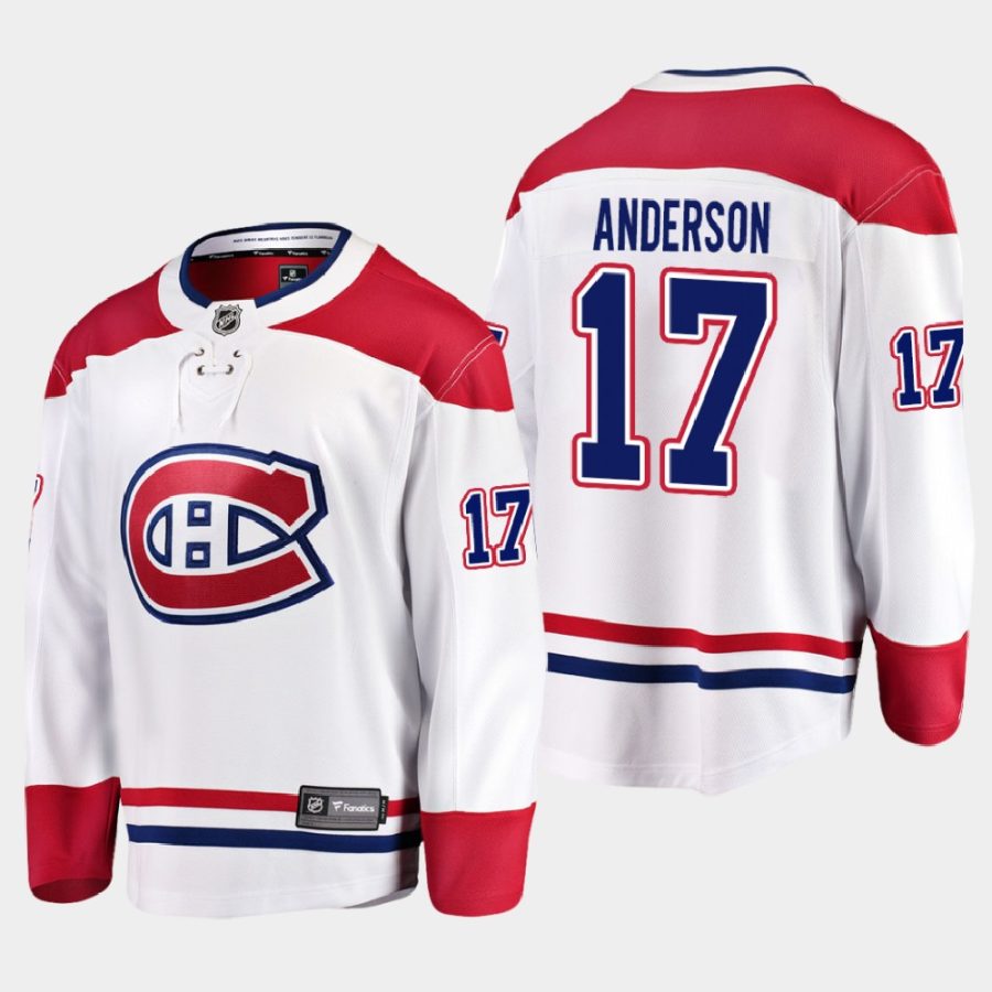 montreal canadiens josh anderson away 2020 21 breakaway player jersey white