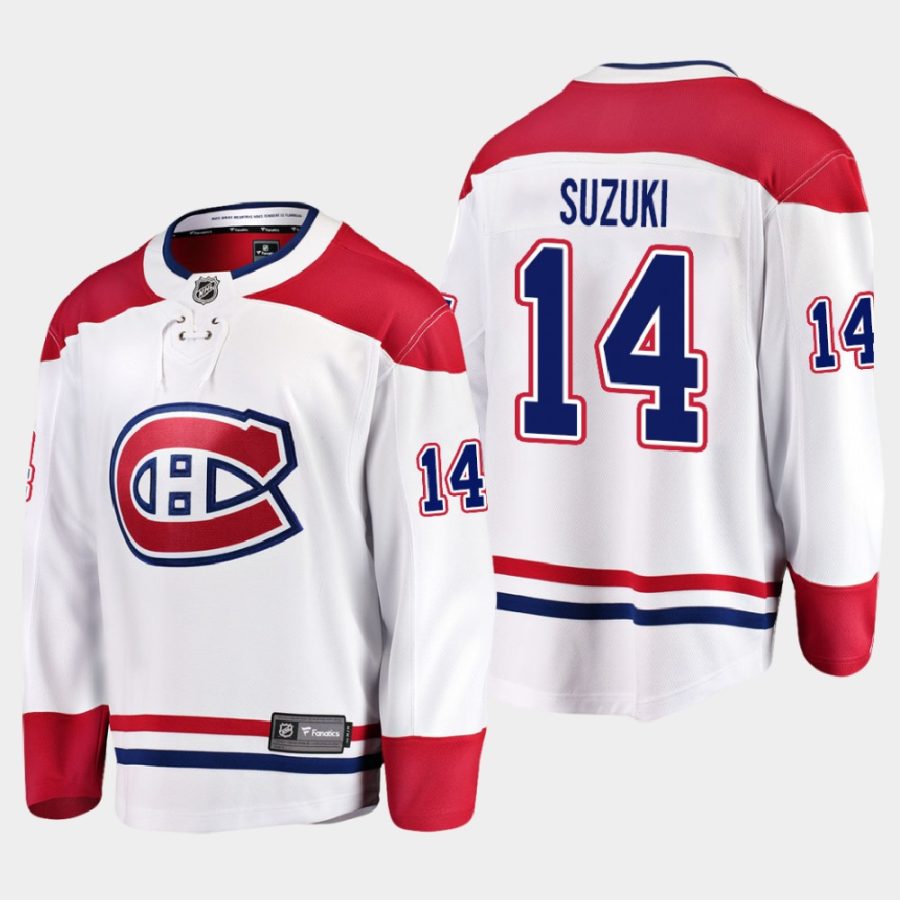 montreal canadiens nick suzuki away 2021 jersey white