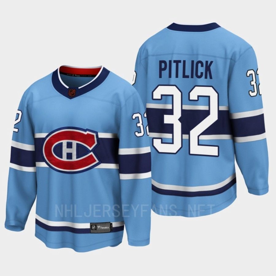 montreal canadiens rem pitlick special edition 2.0 2022 breakaway player retro jersey blue