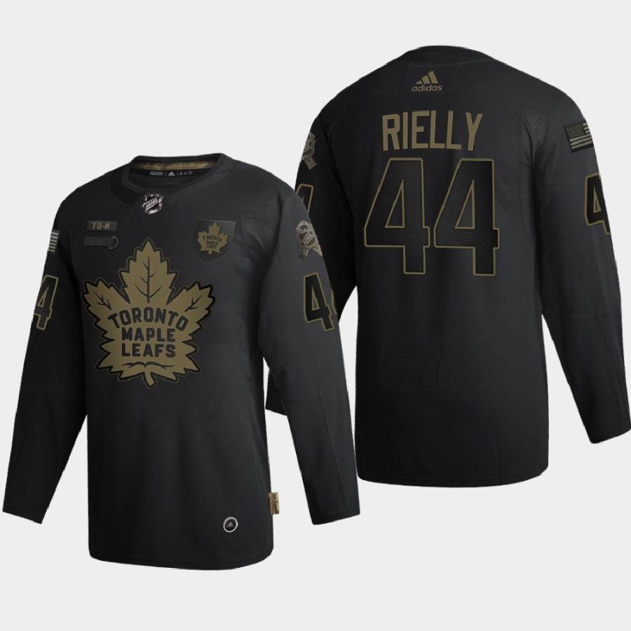 morgan rielly maple leafs black 2020 veterans day authentic jersey