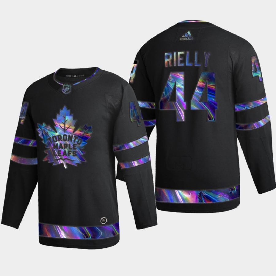 morgan rielly maple leafs black iridescent holographic authentic jersey