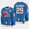 nathan mackinnon quebec nordiques blue vintage jersey