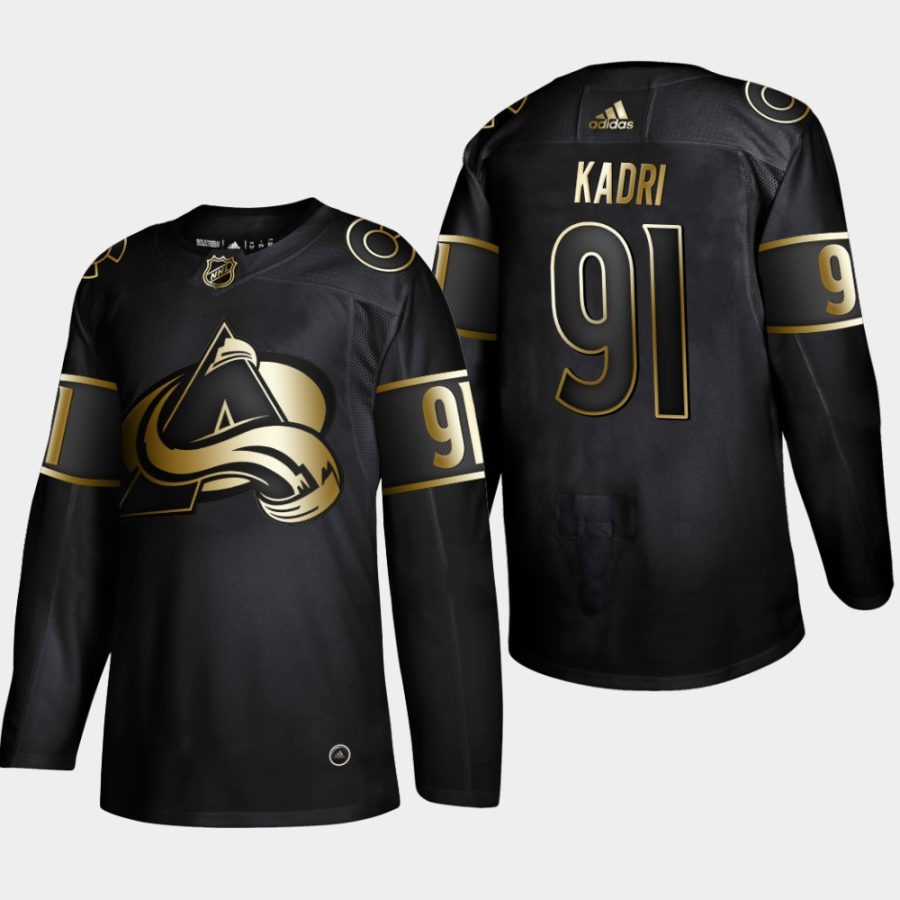 nazem kadri avalanche black nhl golden edition authentic jersey