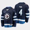 neal pionk jets navy 10th anniversary home jersey