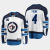 neal pionk jets white 10th anniversary away jersey