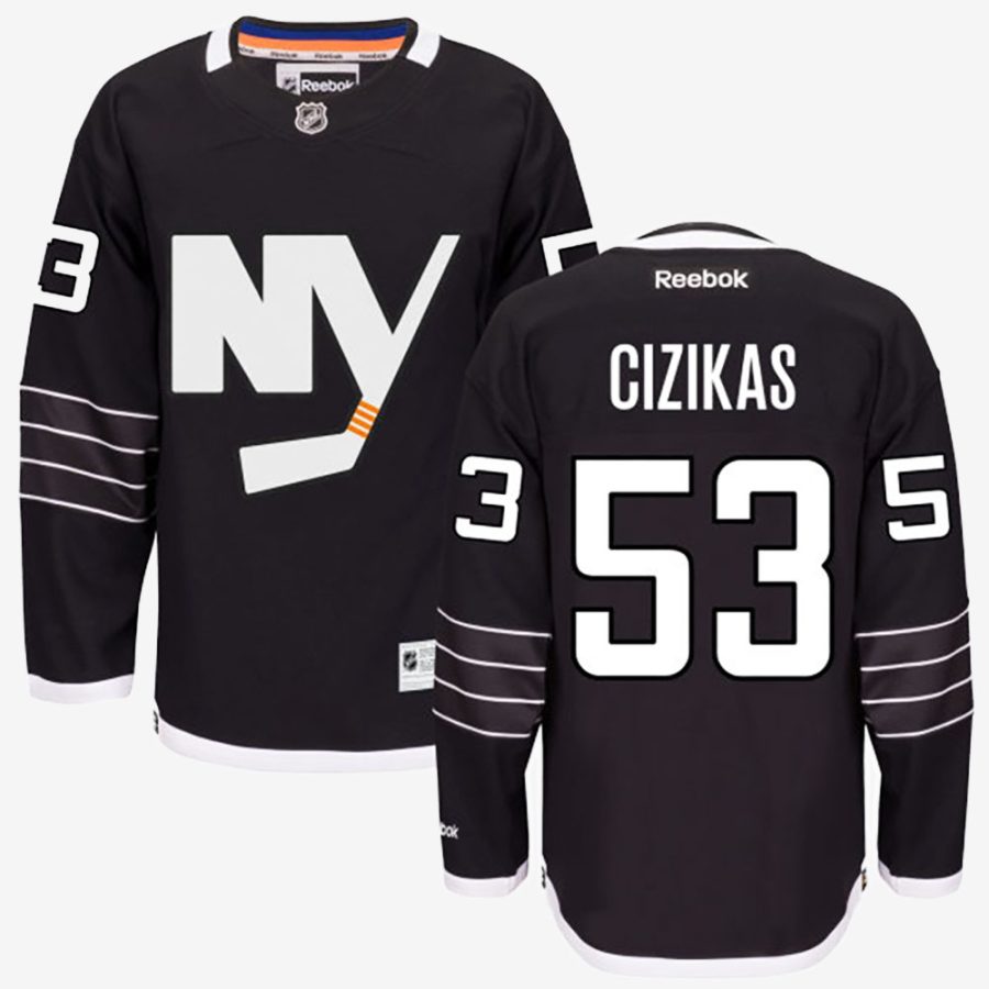 new york islanders 53 casey cizikas black premier alternate jersey