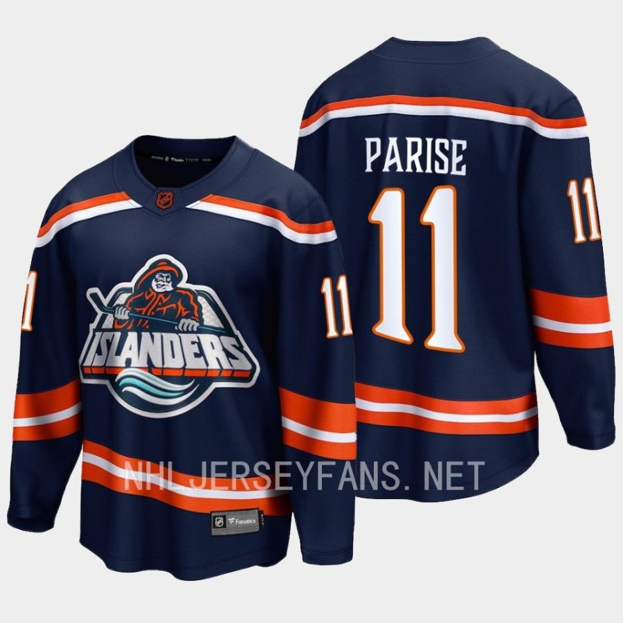 new york islanders zach parise special edition 2.0 2022 breakaway player retro jersey navy