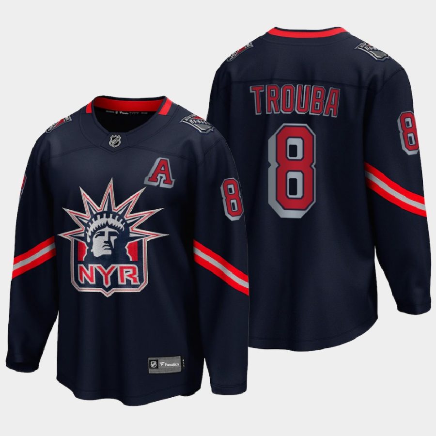 new york rangers jacob trouba reverse retro special edition jersey navy