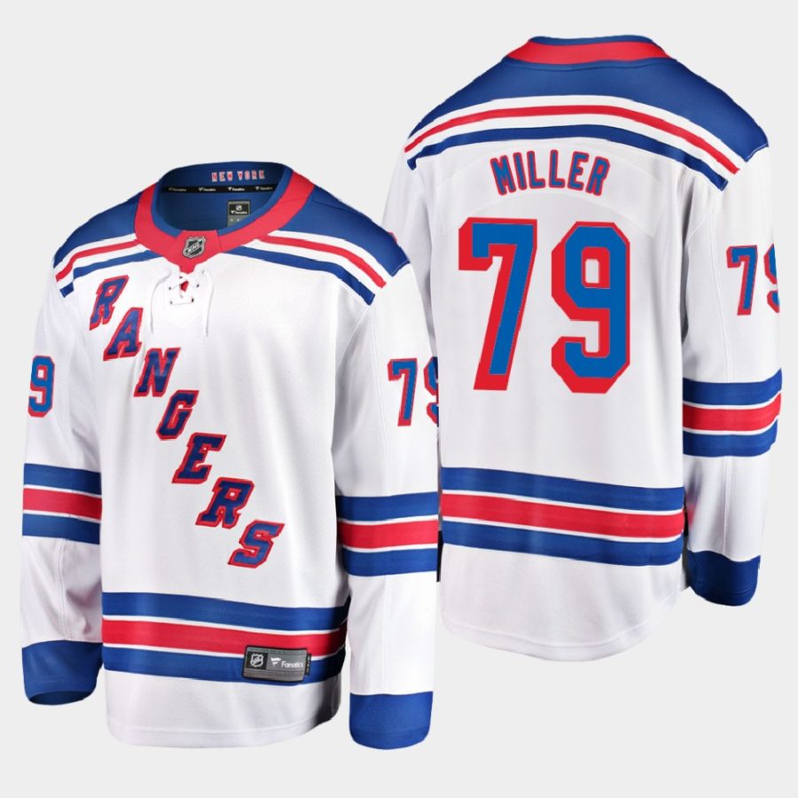 new york rangers kandre miller away 2020 21 breakaway player jersey white