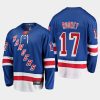 new york rangers kevin rooney home 2020 21 breakaway player jersey blue