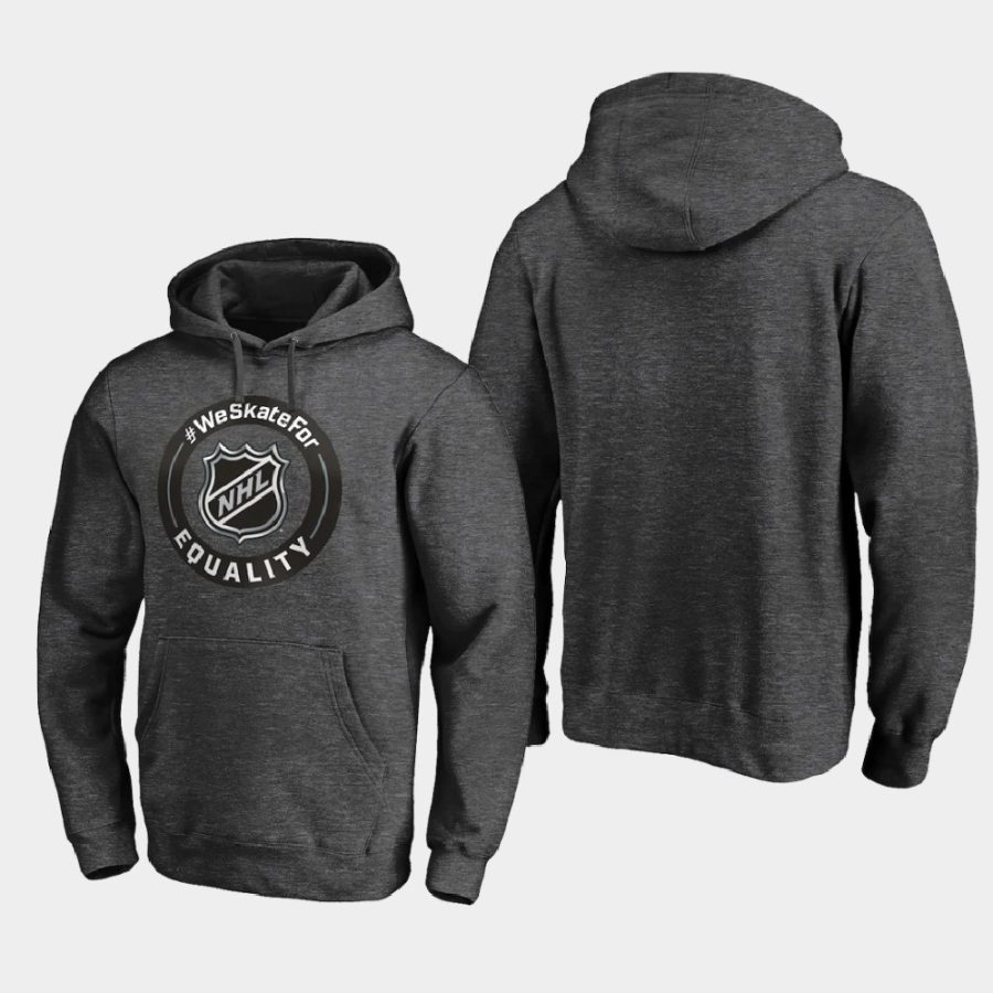 nhl heather gray 2020 we skate for equality black lives matter hoodie