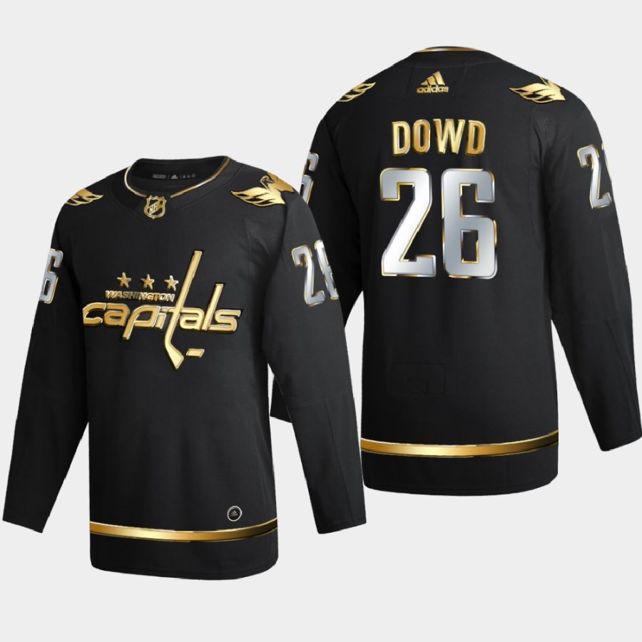 nic dowd capitals black authentic golden limited edition jersey