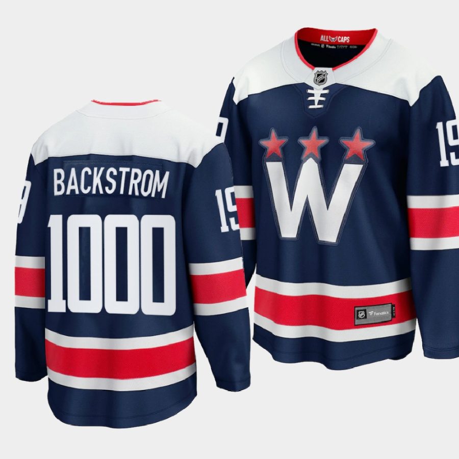 nicklas backstrom capitals black 1000th game milestone honorable jersey