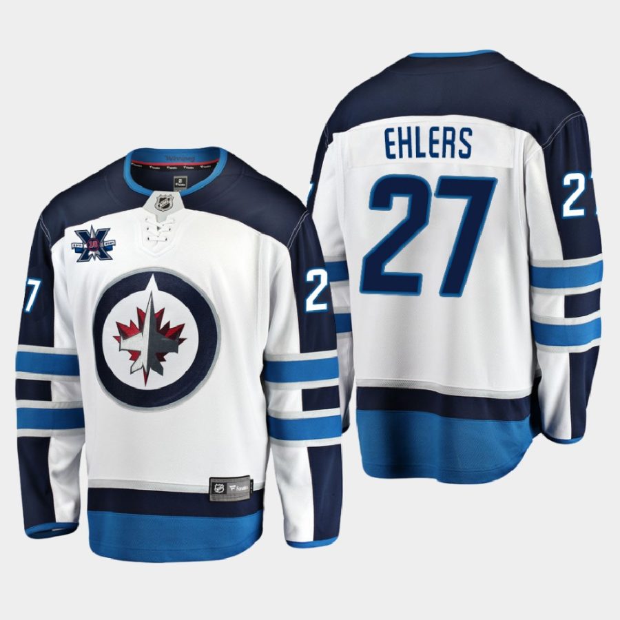 nikolaj ehlers jets white 10th anniversary away jersey