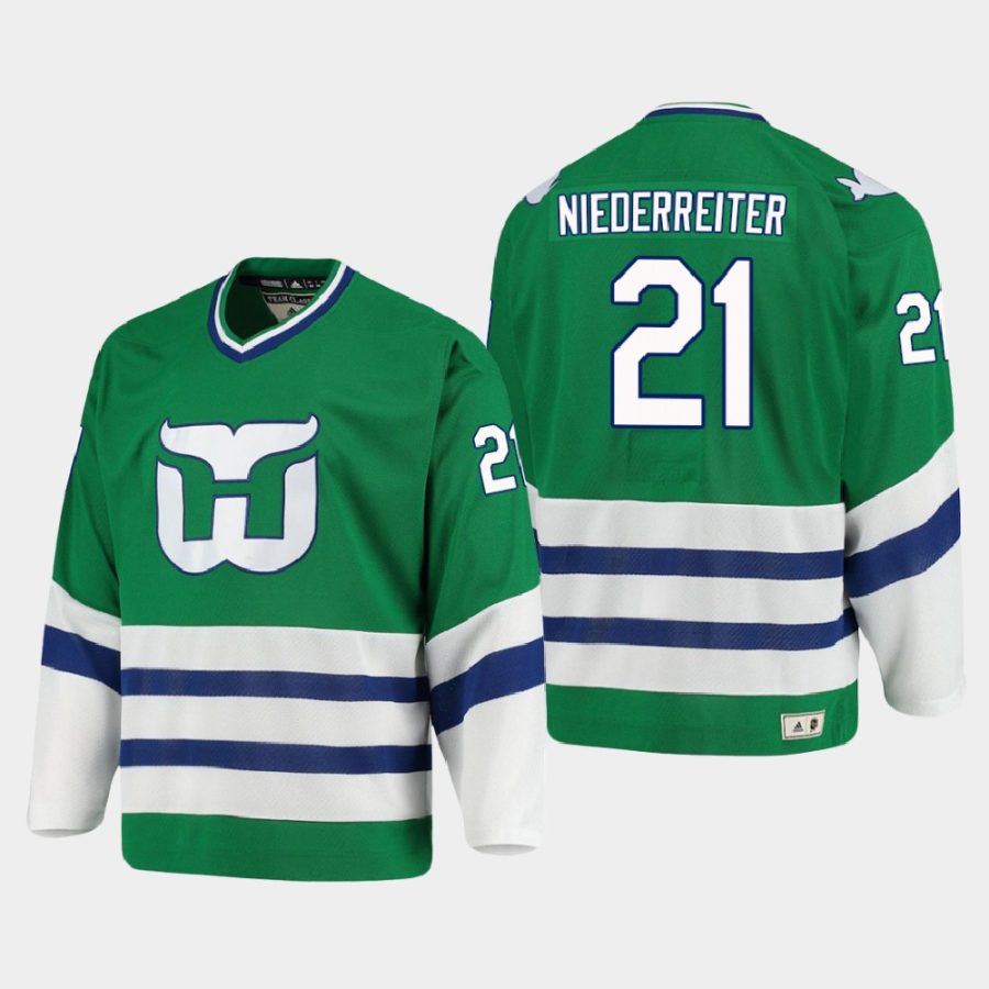 nino niederreiter hartford whalers green heritage authentic jersey