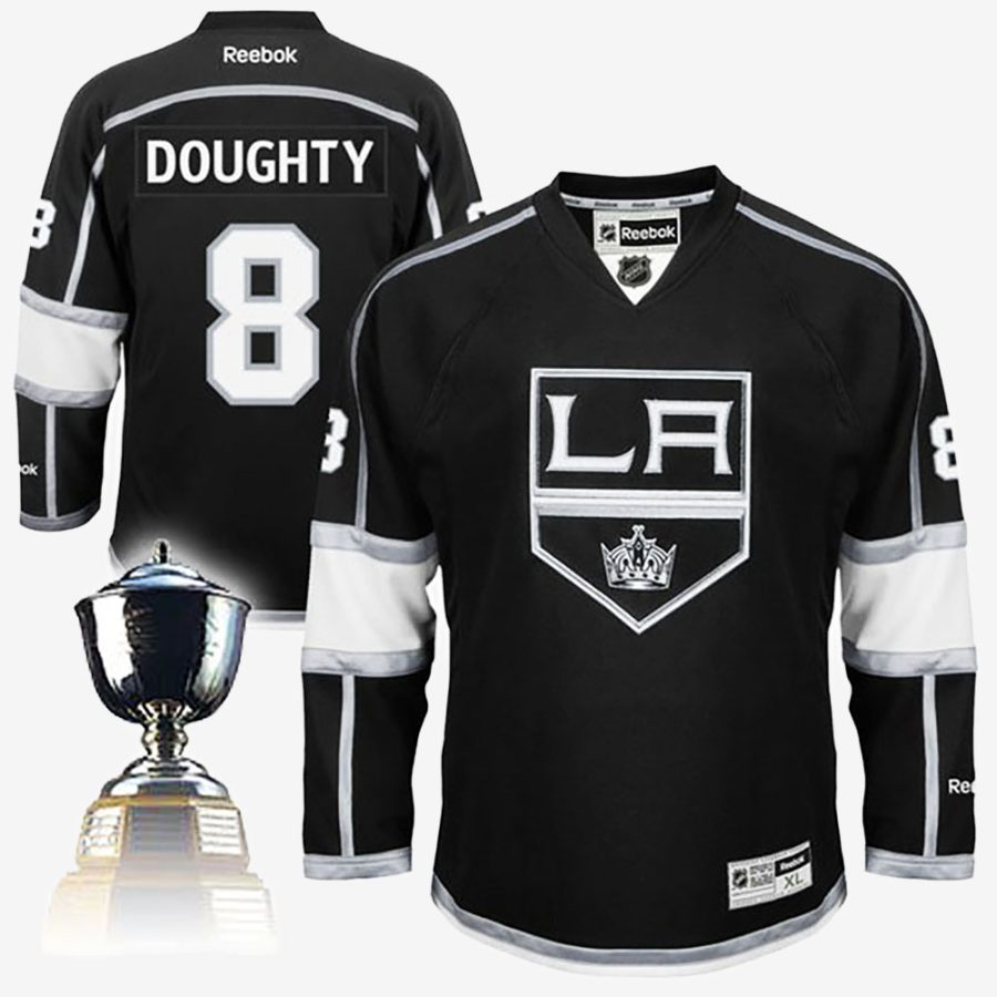 norris trophy drew doughty reebok black home premier jersey