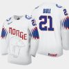 norway christian bull 2021 iihf world championship home jersey white