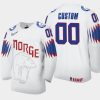 norway custom 2021 iihf world championship home jersey white