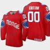 norway custom 2021 iihf world championship limited jersey red