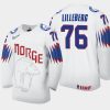 norway emil lilleberg 2021 iihf world championship home jersey white