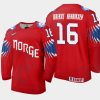 norway magnus brekke henriksen 2021 iihf world championship limited jersey red