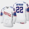 norway martin roymark 2021 iihf world championship home jersey white