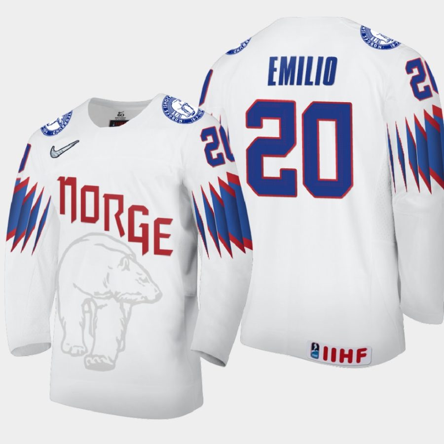 norway mathias emilio pettersen 2021 iihf world championship home jersey white