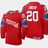 norway mathias emilio pettersen 2021 iihf world championship limited jersey red