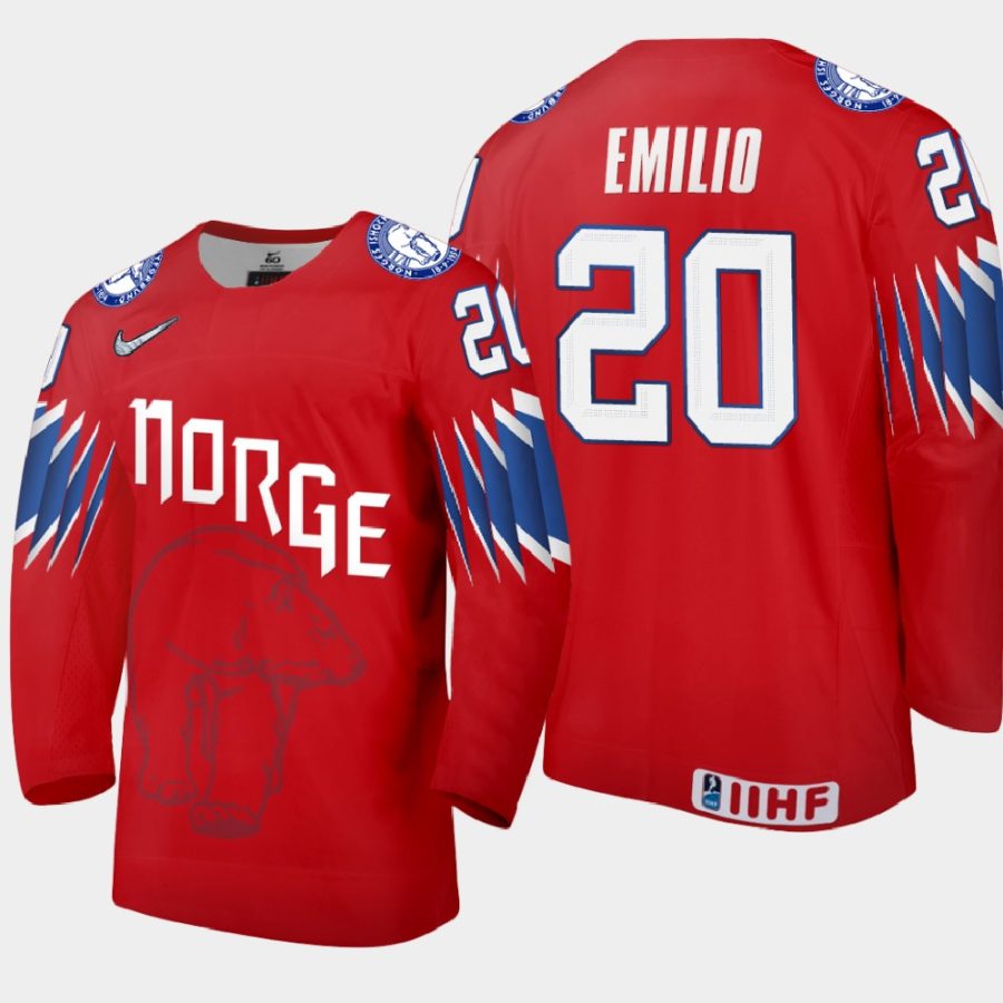 norway mathias emilio pettersen 2021 iihf world championship limited jersey red