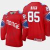 norway michael haga 2021 iihf world championship limited jersey red