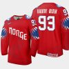 norway thomas valkve olsen 2021 iihf world championship limited jersey red