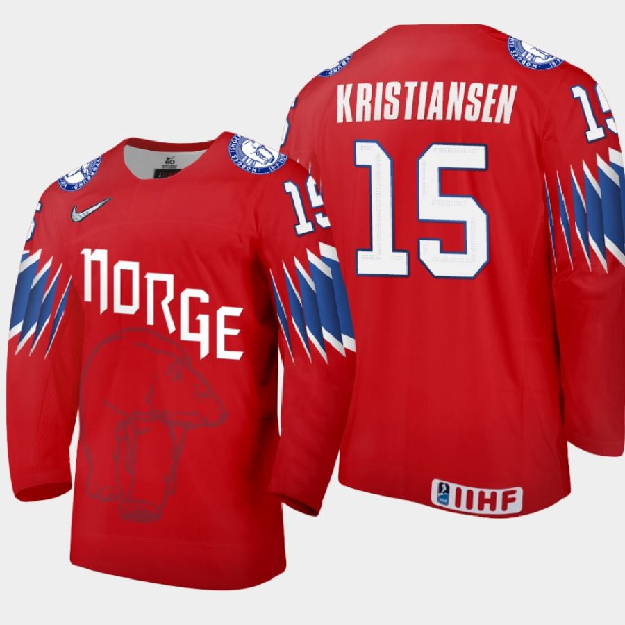 norway tommy kristiansen 2021 iihf world championship limited jersey red