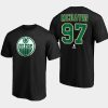 oilers connor mcdavid black emerald plaid personalized t shirt