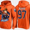 oilers connor mcdavid cartoon team color orange hoodie