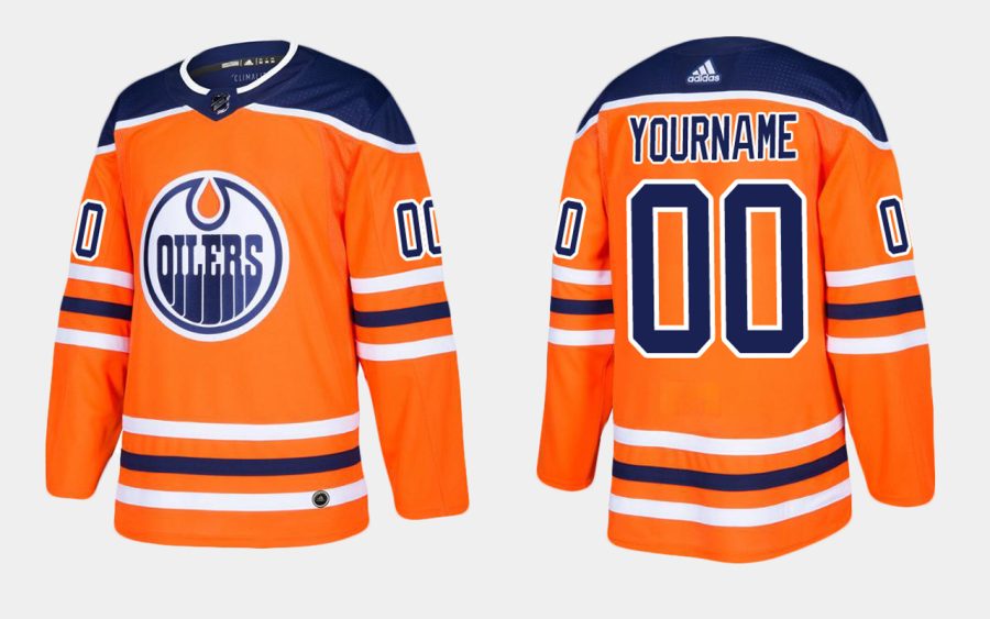 oilers custom home orange jersey