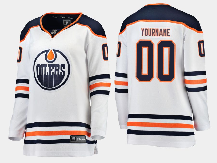 oilers custom road breakaway player jersey