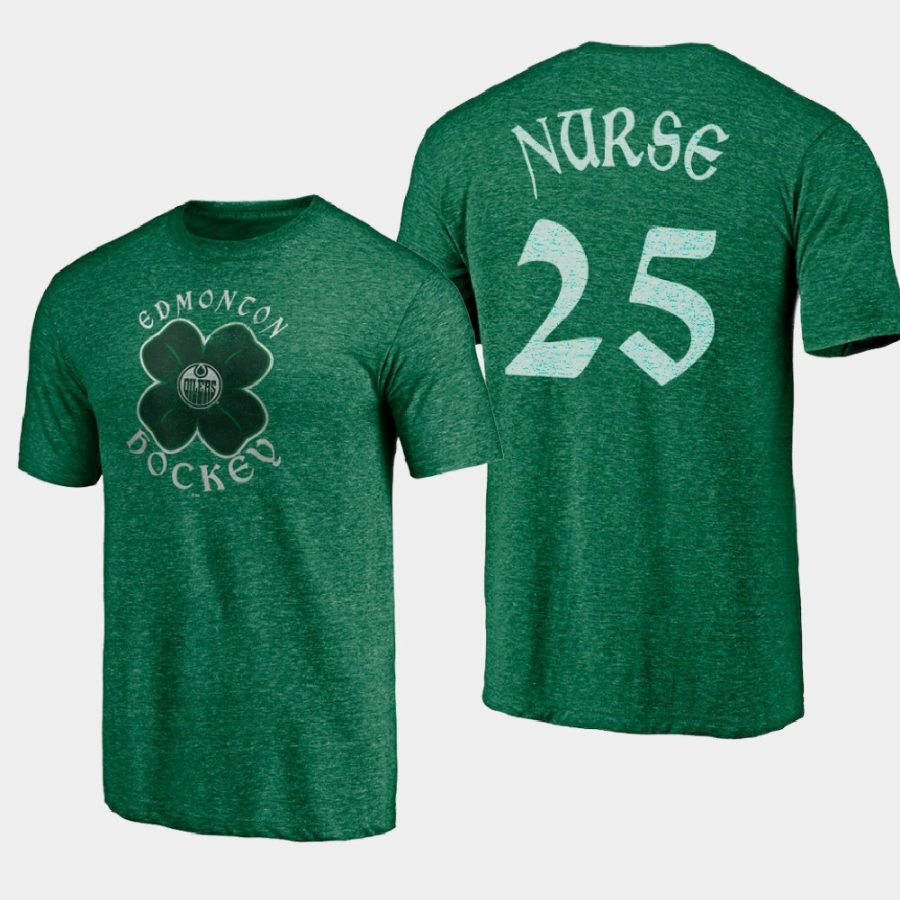 oilers darnell nurse kelly green st. patricks day celtic t shirt