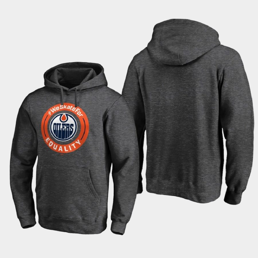 oilers heather gray 2020 we skate for equality black lives matter hoodie